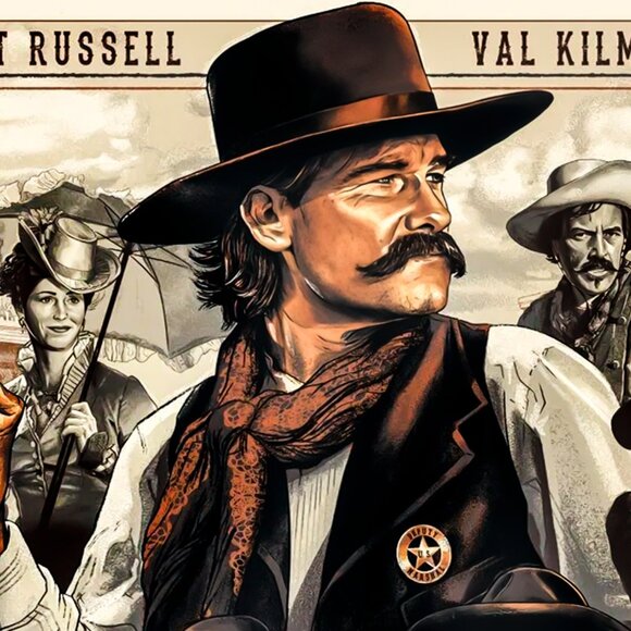 Tombstone 90s Wyatt Earp - Doc Holiday Movie Glossy Wall Art Metal Sign 10x14" - Picture 2 of 2